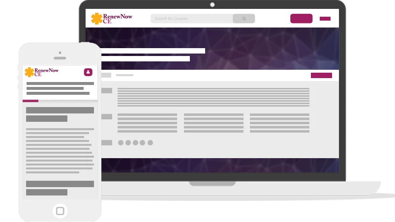 Complete CE courses on any device — desktop or mobile