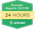 
CE Broker Guarantee: We report your completion to CE Broker within 24 hours of course completion